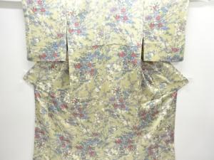 枝花模様小紋着物